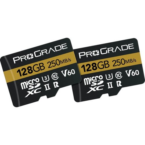 Prograde Digital 128Gb Uhs-Ii V60 Microsdxc Memory Card With Sd Adapter (2-Pack) - cambuy-lives Prograde Digital 128Gb Uhs-Ii V60 Microsdxc Memory Card With Sd Adapter (2-Pack) - cambuy-lives